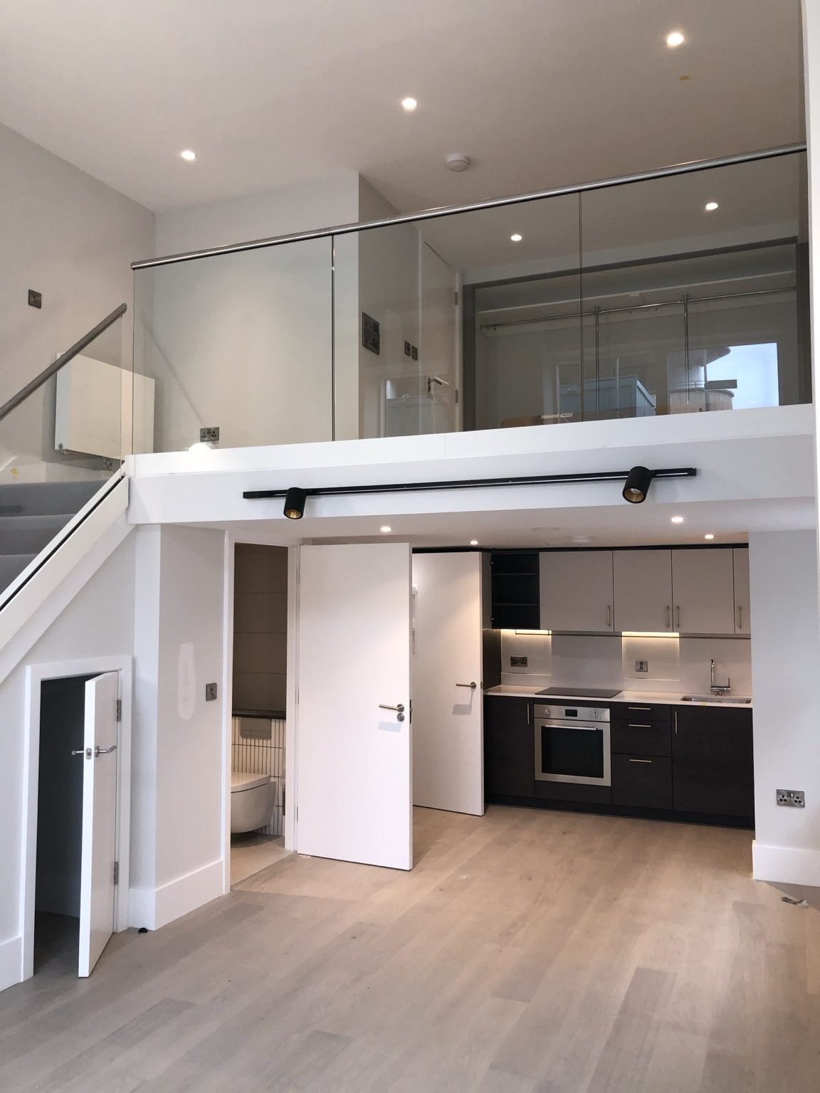 Apartment fit-out with mezzanine